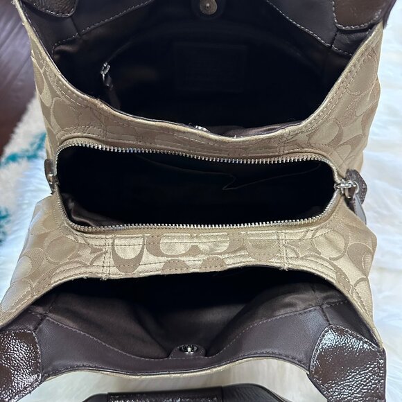 Coach Signature Monogram Ashley Madison Shoulder Bag - Picture 10 of 12